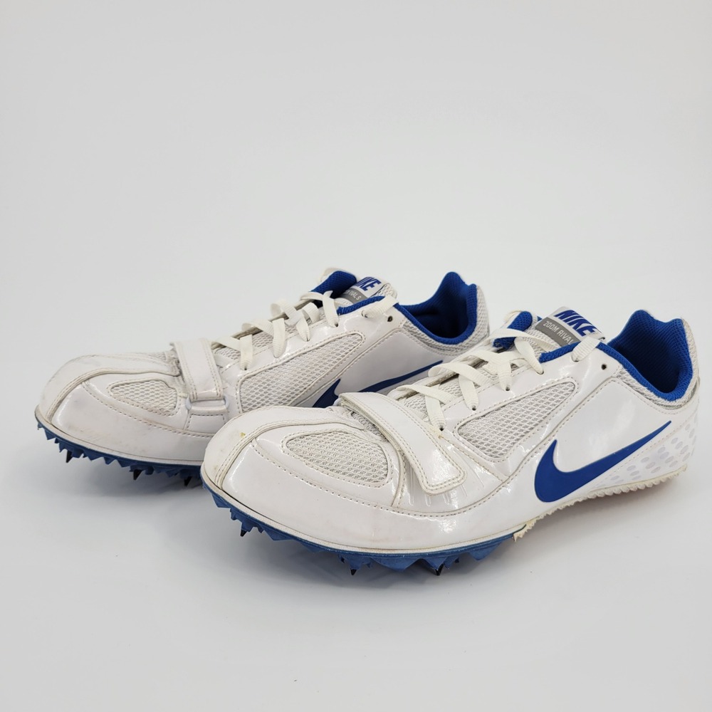 Nike Zoom Rival S Track & Field Shoes Women 8 White Blue Spikes 
Sprint Racing
